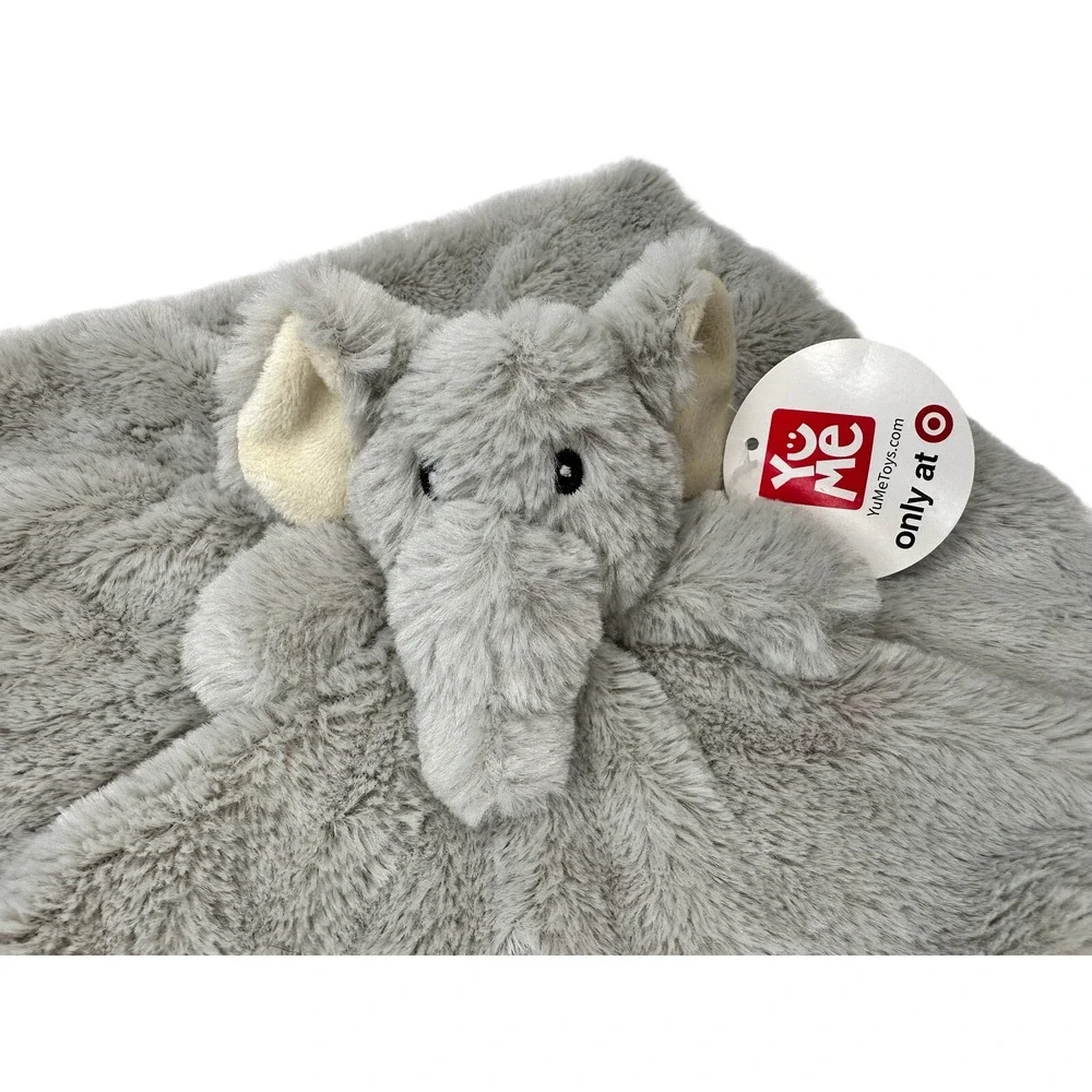 NEW YuMe Toys Elephant Security Blanket OS Gray Ribbed Corduroy Target Lovey